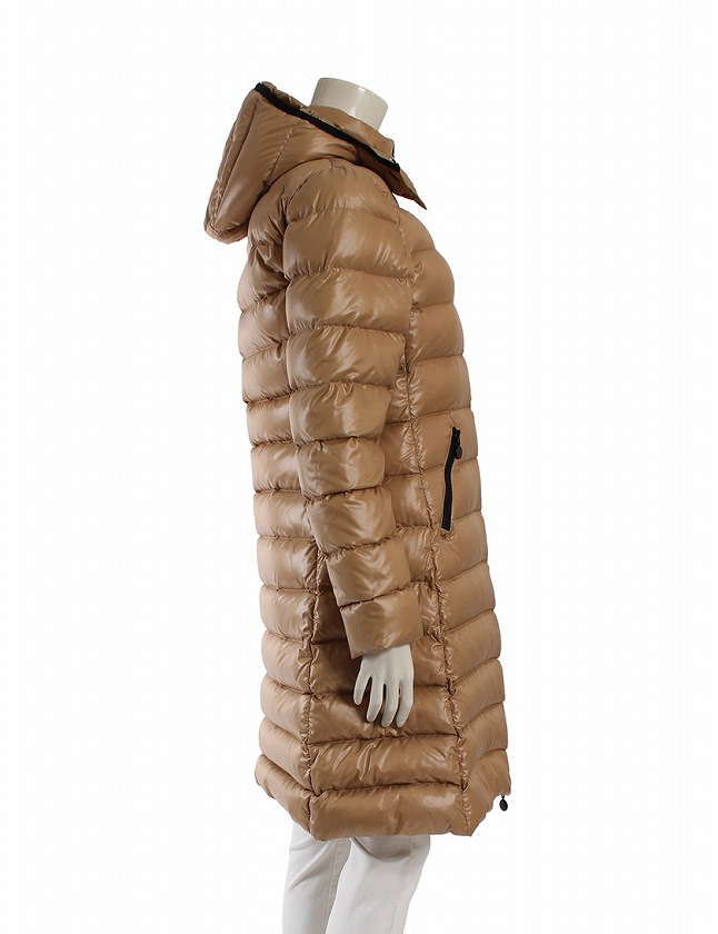モンクレール MONCLER ダウンコート モカ ベージュ 黒 S アウター ワン 