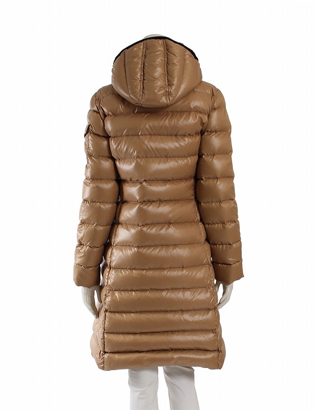 モンクレール MONCLER ダウンコート モカ ベージュ 黒 S アウター ワン  