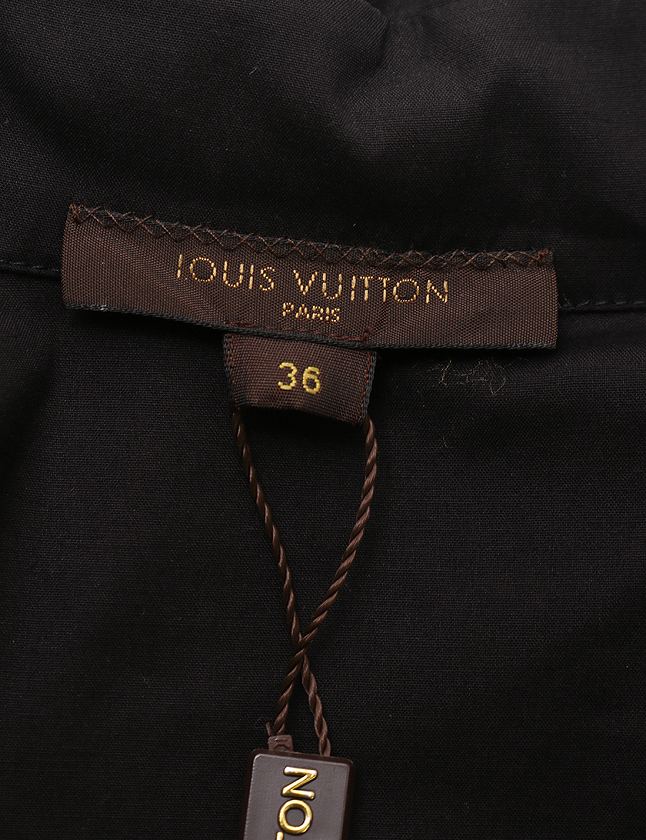 ルイヴィトン LOUIS VUITTON シャツ ブラウス 黒 ブラック S トップス 