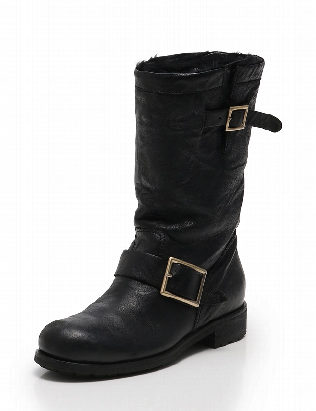 ジミーチュウ JIMMY CHOO エンジニアブーツ 黒 ブラック 23cm シューズ 