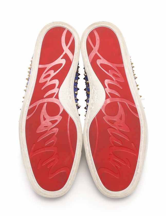 クリスチャンルブタン メンズ ビジュースタッズ ハイカット スニーカー 41 正規品 新品　　　　　限定 シューズ クリスチャンルブタン ハイカット スタッズ スエード スパイク EU36.5