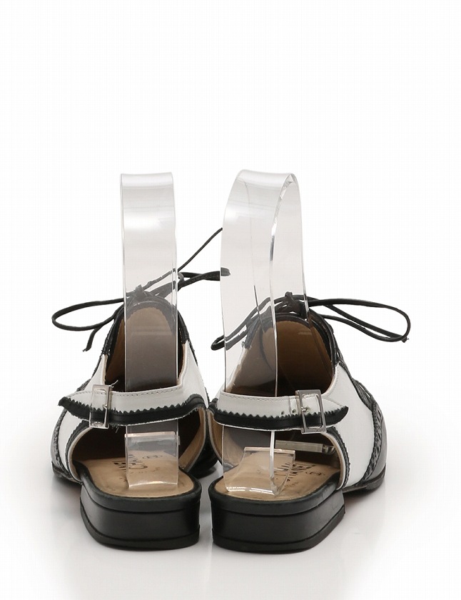 CHANEL フラットシューズ 白・黒 レザー　34 2022年 秋冬 CHANEL シャネル パンプス メリージェーン バイカラー