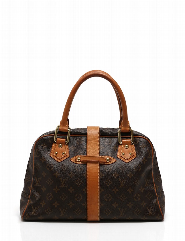 ルイヴィトン ハンドバッグ マンハッタン GM モノグラム レザー ブラウン