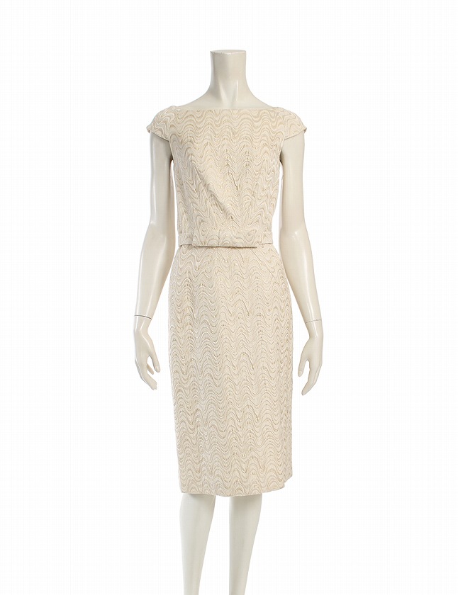 クリスチャンディオール Christian Dior ワンピース アイボリー 白  