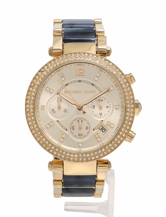 マイケルコース MICHAEL KORS 腕時計 ラインストーンベゼル ゴールド 