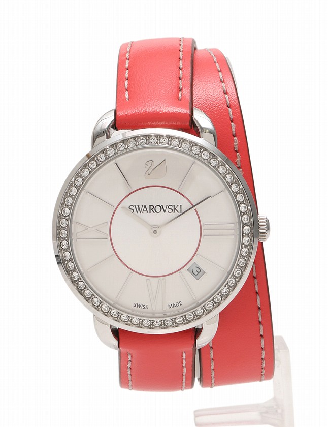 スワロフスキー SWAROVSKI 腕時計 クオーツ シルバー ピンク