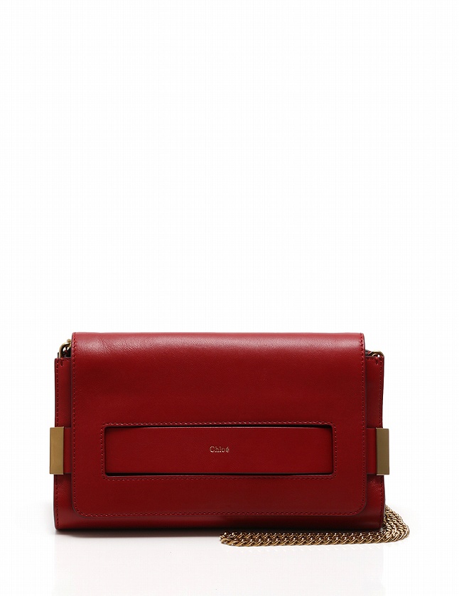 クロエ CHLOE ショルダーバッグ ポシェット エル チェーン 赤 レッド 