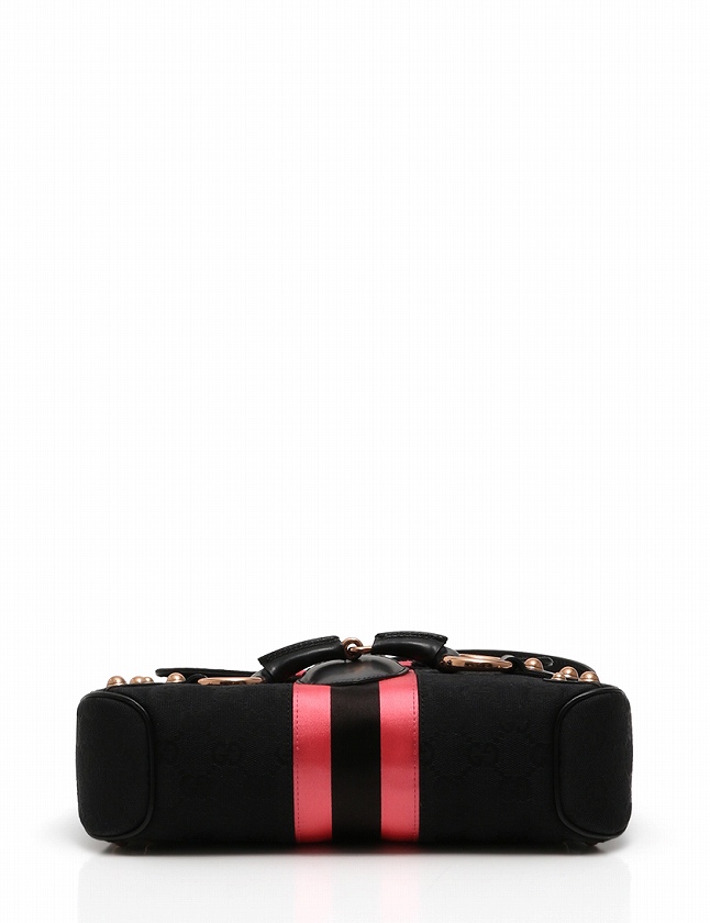 グッチ GUCCI ショルダーバッグ ウェビング ホースビット 黒 ブラック 