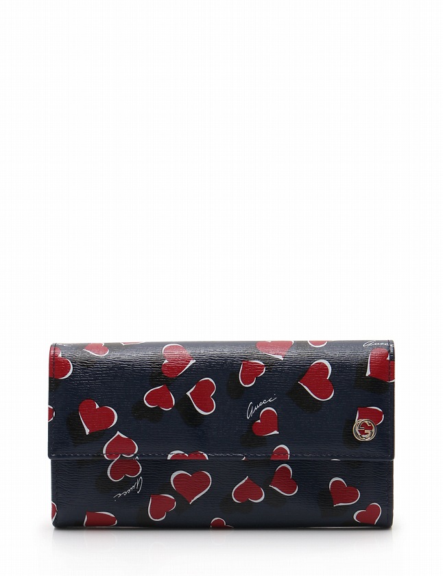GUCCI ハートビートプリントレザー 長財布 【公式通販】