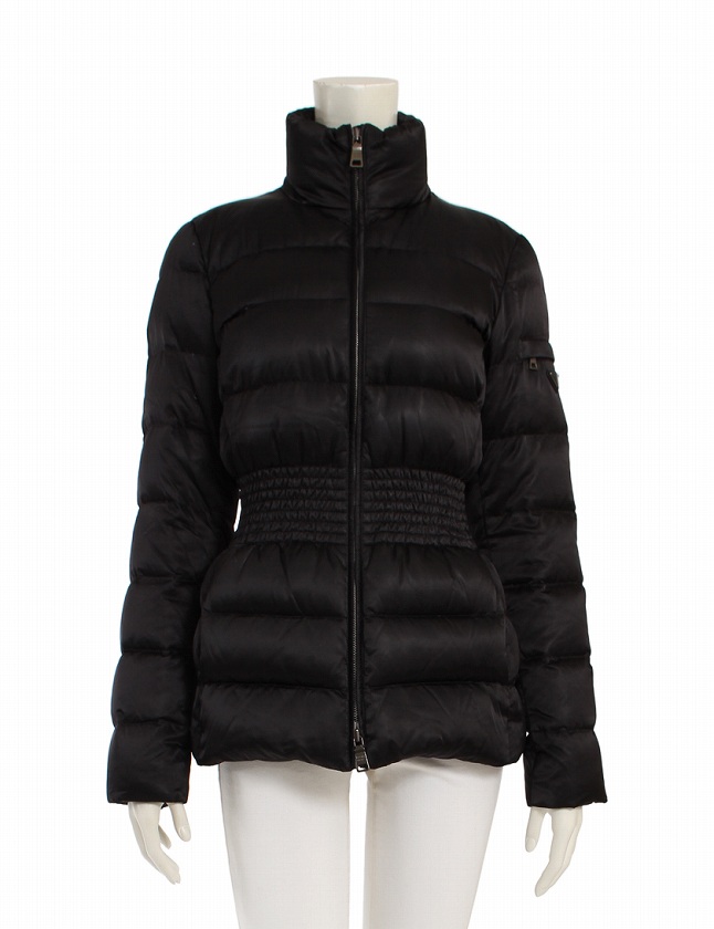 プラダスポーツ PRADA SPORT ダウンジャケット 黒 ブラック M アウター 