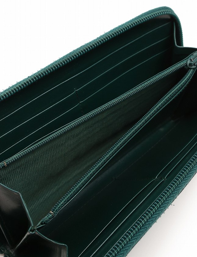 プラダ PRADA 長財布 ラウンドファスナー 緑 グリーン 小物