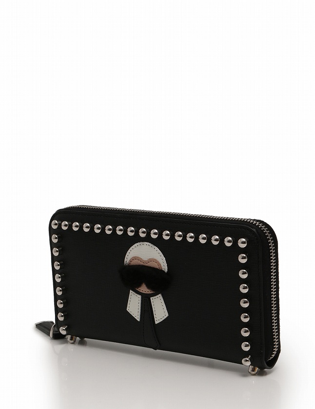 フェンディ FENDI カールラガーフェルド カーリト スタッズ ポーチ 