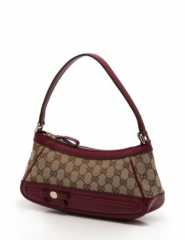 グッチ GUCCI ショルダーバッグ メイフェア ベージュ ボルドー GG 