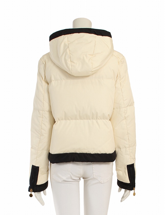 モンクレール MONCLER ダウンジャケット チャンス アイボリー 白 黒 