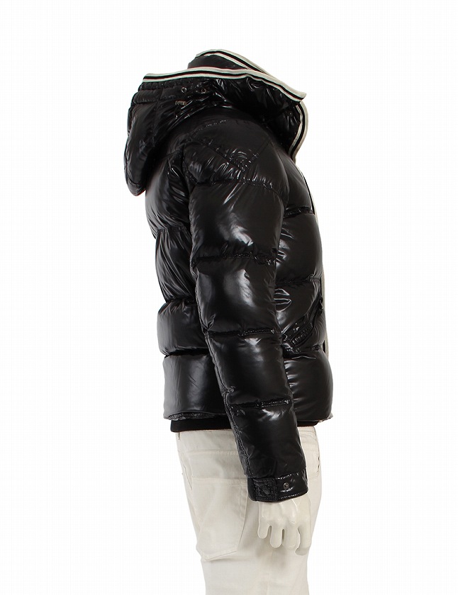 モンクレール MONCLER ダウンジャケット 黒 ブラック アイボリー S