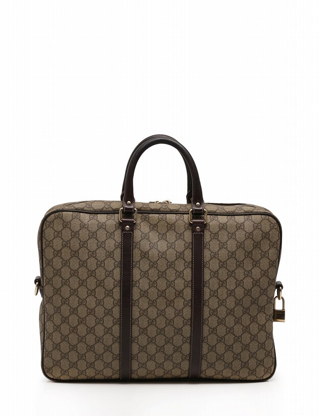 GUCCI グッチ GG柄 ブリーフケース PCVレザー ビジネスバッグ 希少色 グッチ GUCCI ブリーフケース ビジネスバッグ GGプラス ベージュ