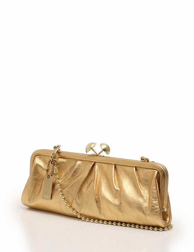 コーチ COACH クラッチバッグ ショルダーバッグ チェーン ゴールド