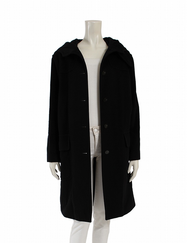 シャネル CHANEL ロングコート 99A 黒 ブラック XXS アウター 無地 34