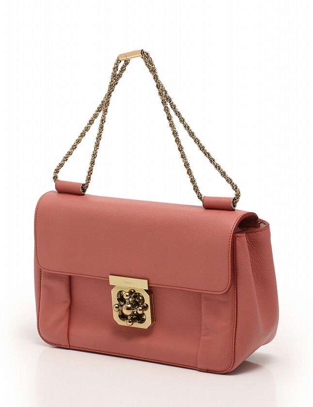 クロエ CHLOE ショルダーバッグ エルシー チェーン ピンク レザー 保存 