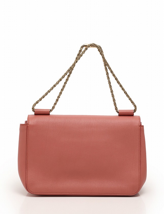 クロエ CHLOE ショルダーバッグ エルシー チェーン ピンク レザー 保存 