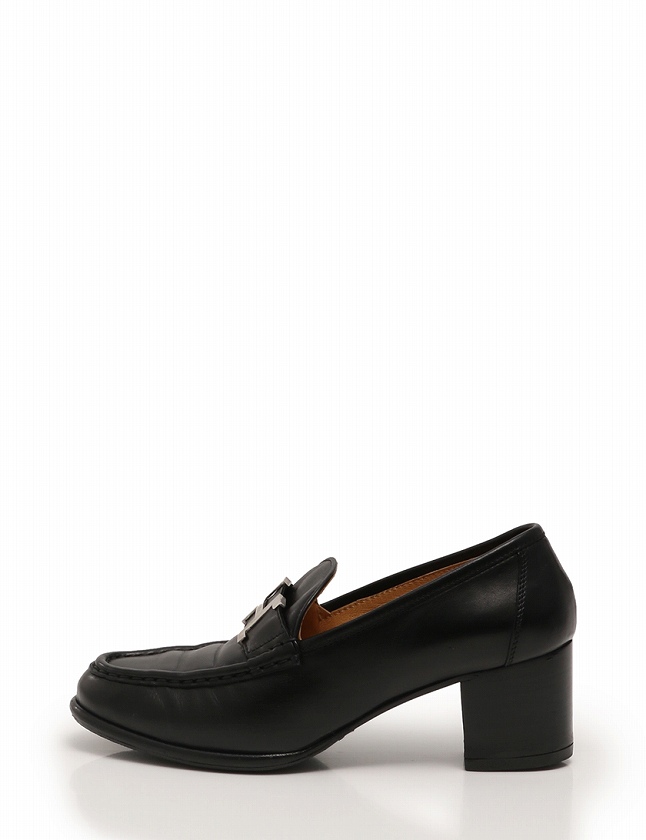 エルメス HERMES パンプス ローファー ヒール コンスタンス 黒 