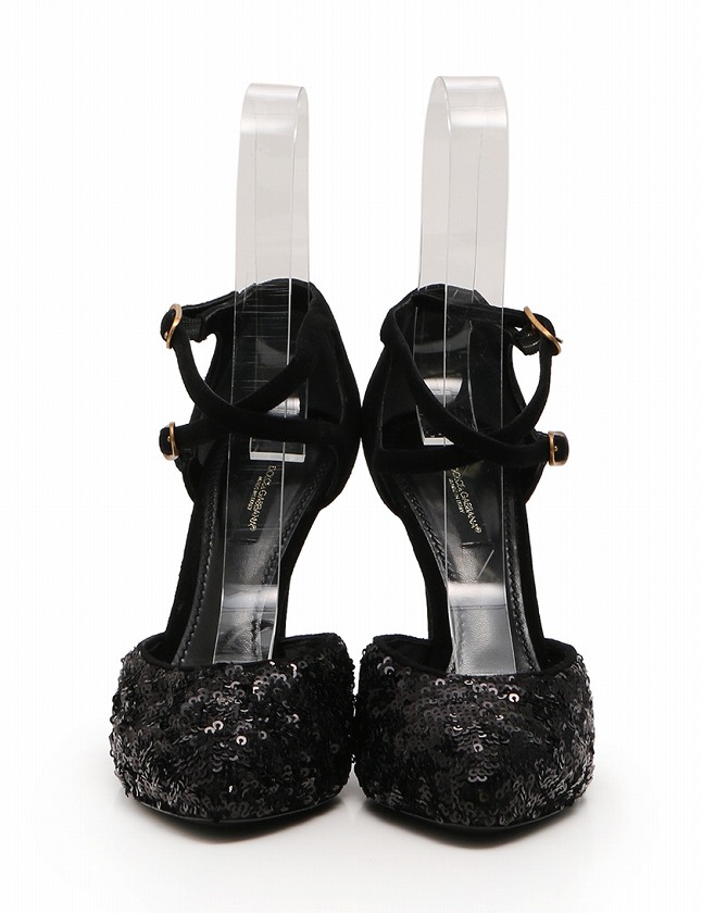 ドルチェ&ガッバーナ ドルガバ DOLCE&GABBANA パンプス ヒール 黒