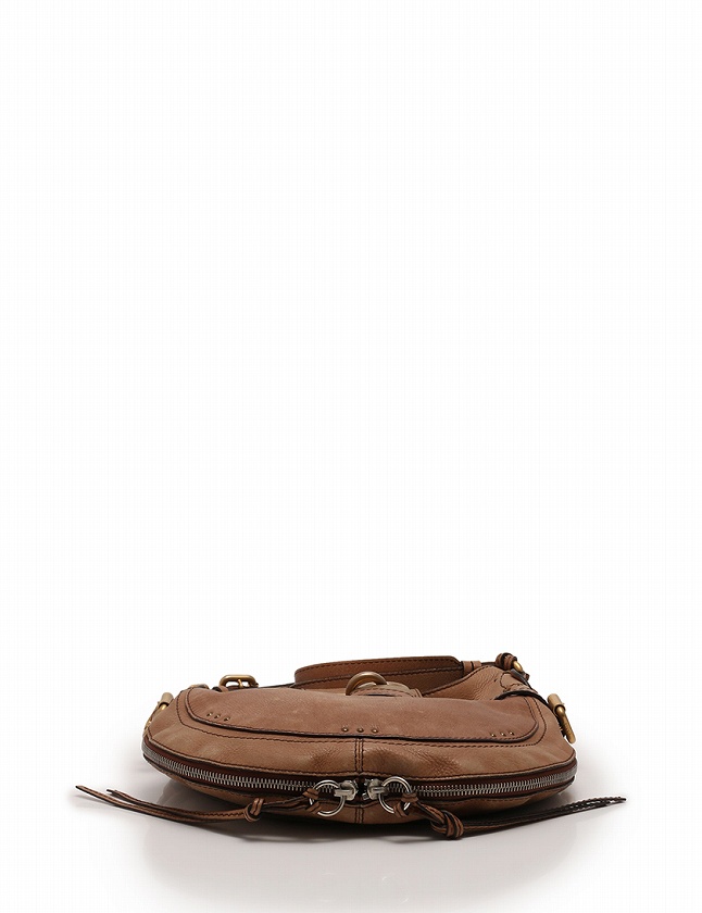 CHLOE ブラウンレザー ショルダーバッグ 鍵付き CHLOE ブラウンレザー ショルダーバッグ 鍵付き