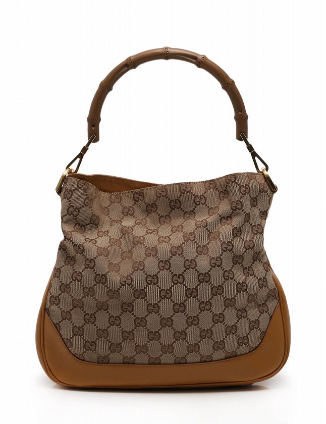 グッチ GUCCI ハンドバッグ ショルダーバッグ バンブー ベージュ GG 