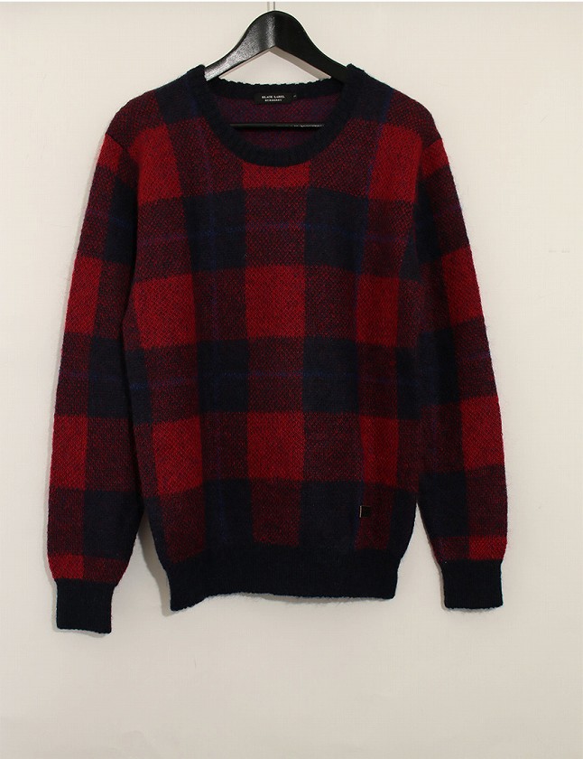 Burberry black label チェック柄 ニット セーター バーバリーブラック