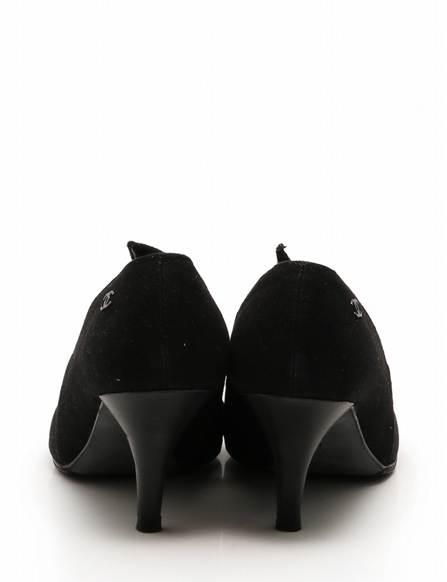 シャネル CHANEL パンプス ヒール ココマーク 02A 黒 ブラック 22cm