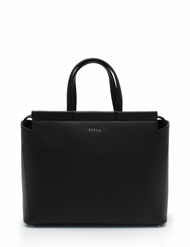 フルラ FURLA ハンドバッグ ショルダーバッグ 黒 ブラック レザー 保存 
