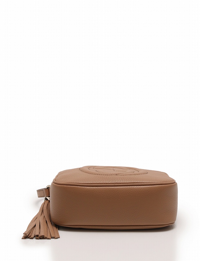 グッチ GUCCI ショルダーバッグ ポシェット ソーホー ベージュ レザー