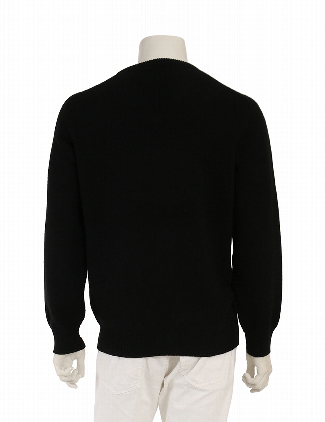 ルイヴィトン LOUIS VUITTON ニット セーター LV刺繍 黒 ブラック