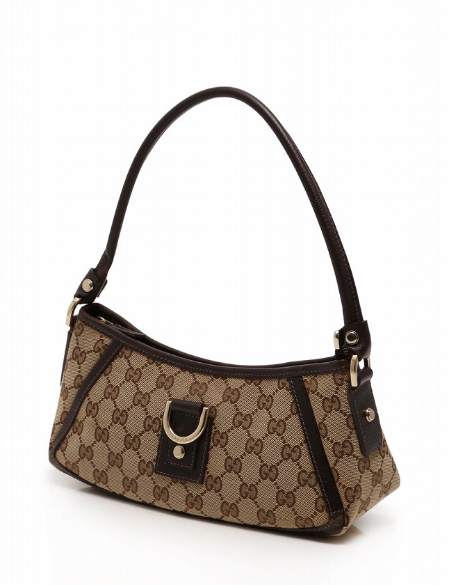 グッチ GUCCI ショルダーバッグ ベージュ ダークブラウン GG