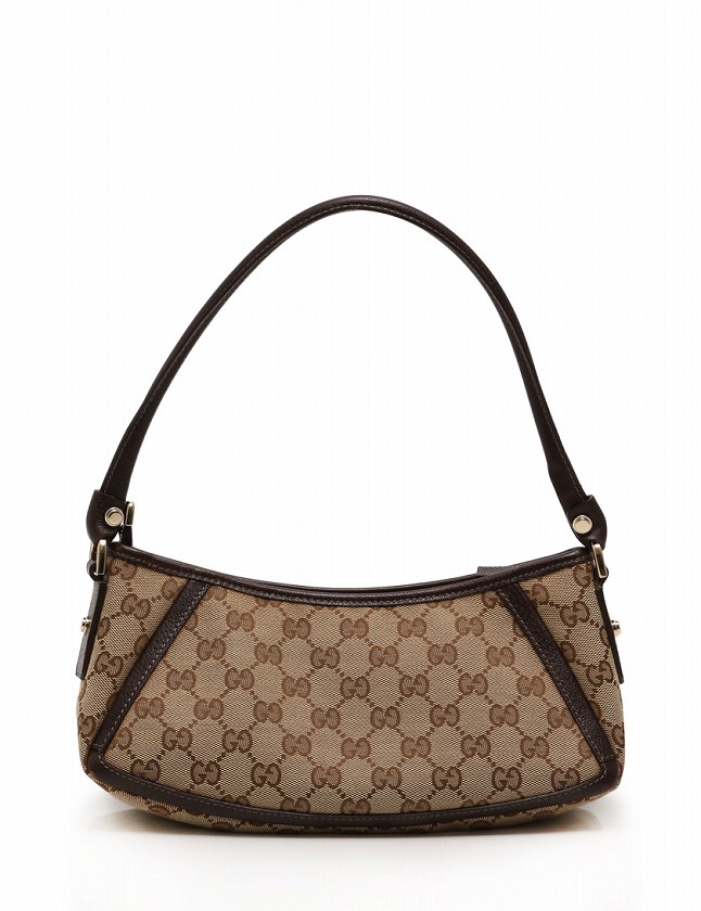 グッチ GUCCI ショルダーバッグ ベージュ ダークブラウン GGキャンバス 