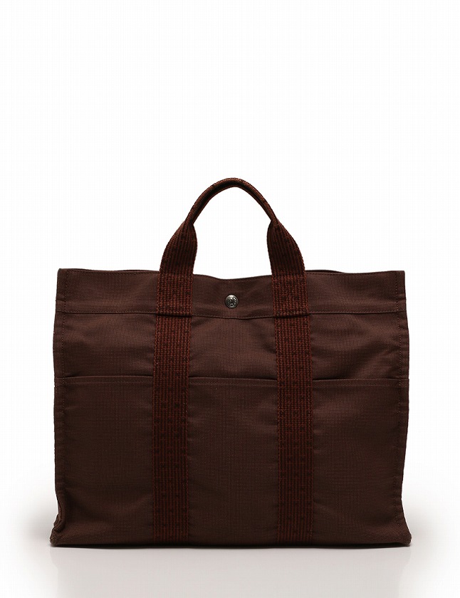 エルメス HERMES トートバッグ エールライン MM 茶色 ブラウン 