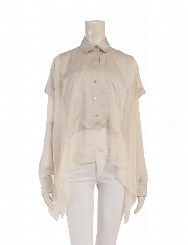 マルタンマルジェラ Martin Margiela シャツ ブラウス ベージュ S 