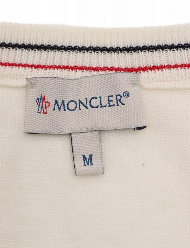 モンクレール MONCLER ニット ベスト アイボリー 白 トップス ワン