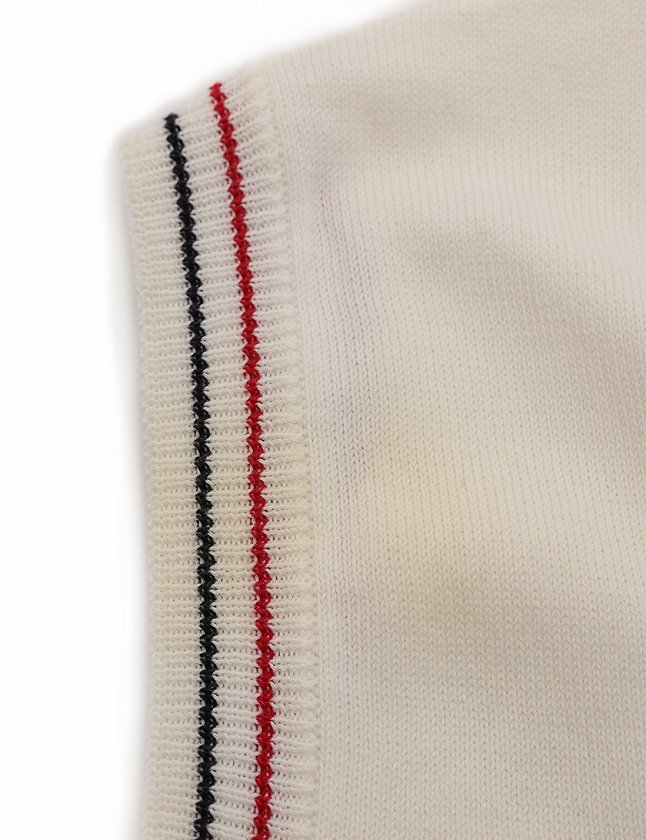 モンクレール MONCLER ニット ベスト アイボリー 白 トップス ワン