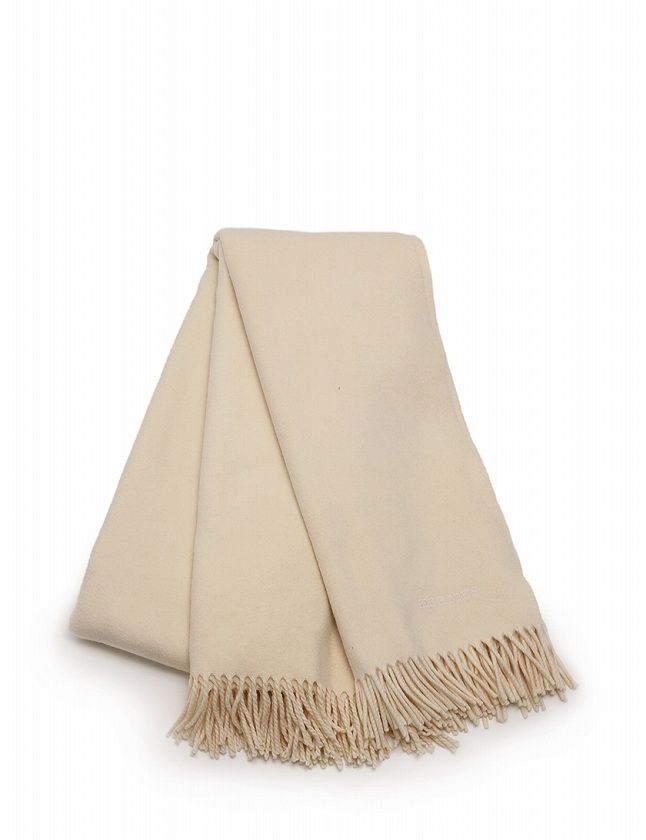 エルメス HERMES ブランケット ストール マフラー 大判 アイボリー 白  