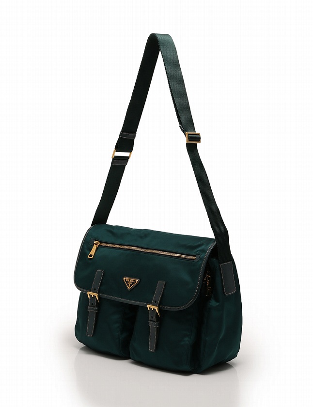 プラダ PRADA ショルダーバッグ メッセンジャーバッグ ダークグリーン 