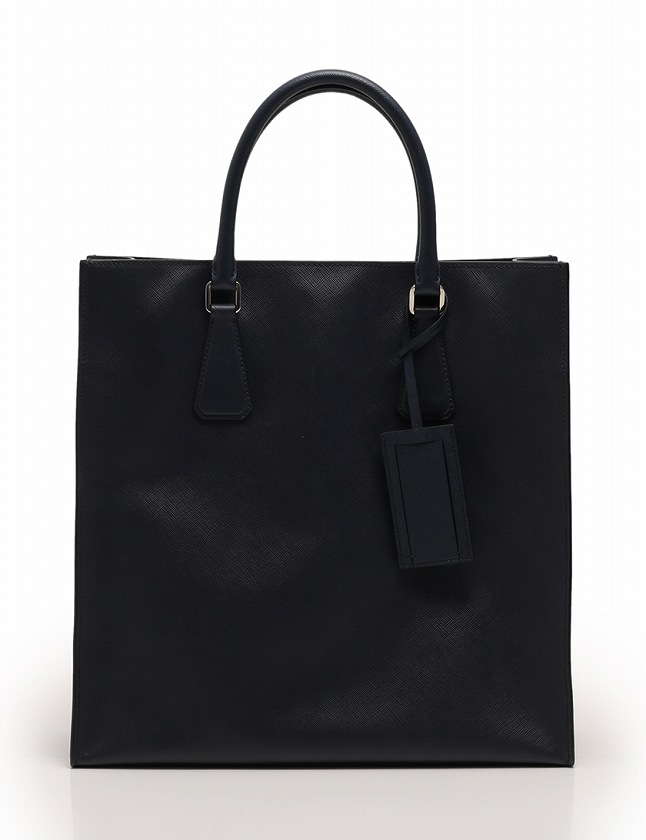プラダ PRADA トートバッグ ショルダーバッグ ネイビー 紺 レザー  
