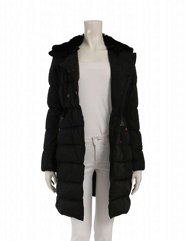 モンクレール MONCLER ダウンコート ロングコート 黒 ブラック XXS  