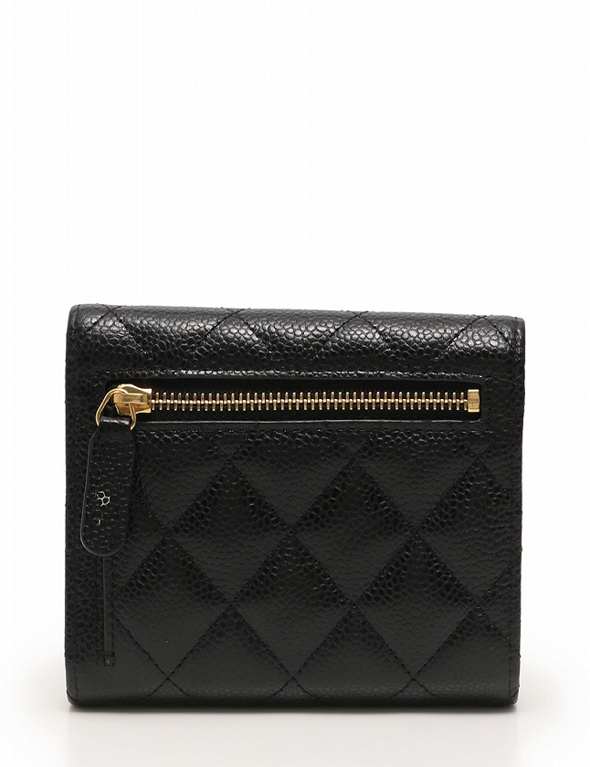 シャネル CHANEL 財布 三つ折り マトラッセ コンパクトウォレット ココ 