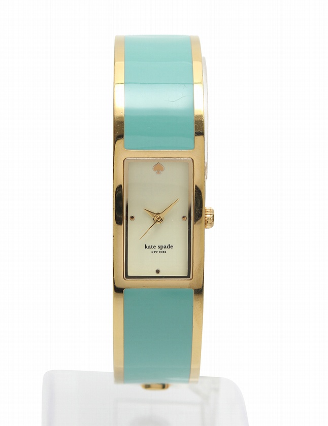 ケイトスペード KATE SPADE 腕時計 バングルウォッチ 水色 ゴールド 