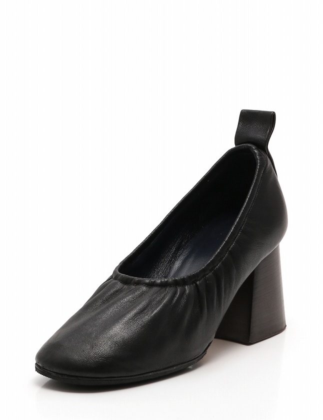 セリーヌ CELINE パンプス チャンキーヒール ソフトバレリーナ 黒 