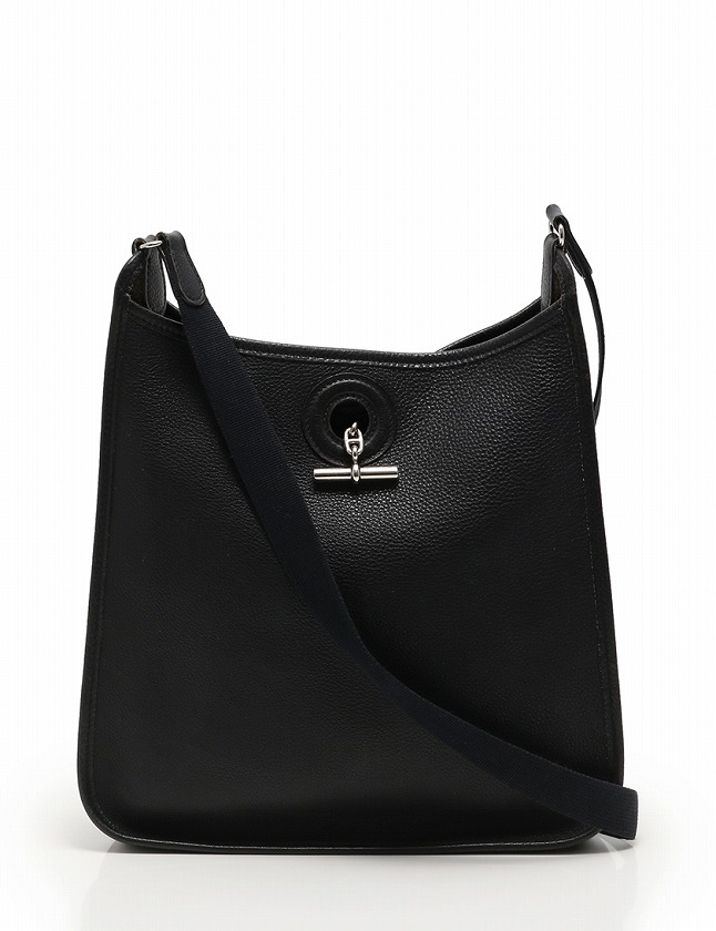 エルメス HERMES ショルダーバッグ ヴェスパ PM 黒 ブラック シルバー 