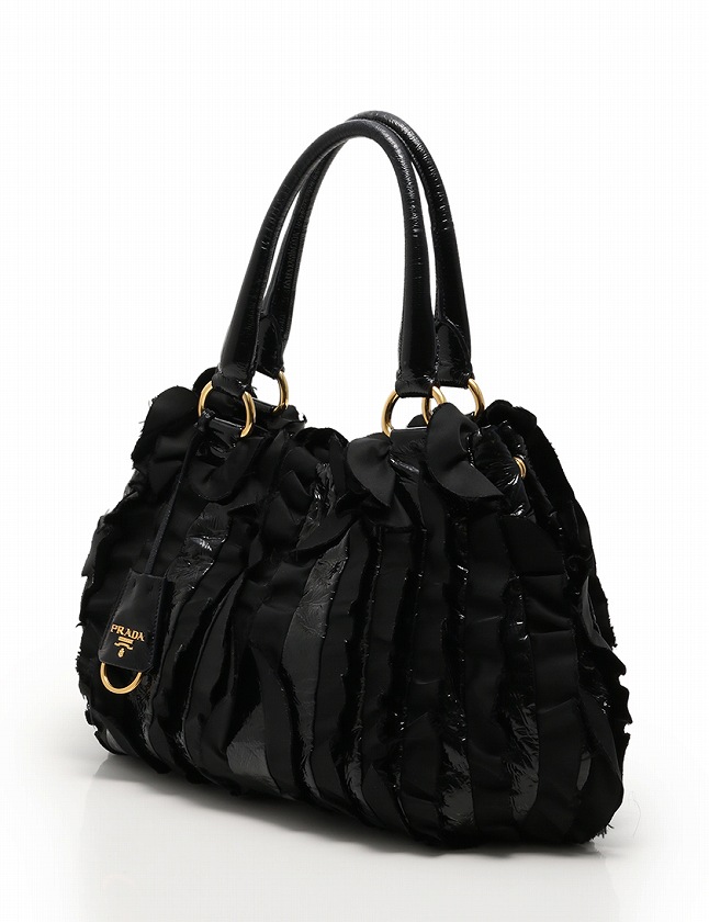 プラダ PRADA トートバッグ ハンドバッグ 黒 ブラック ナイロン 
