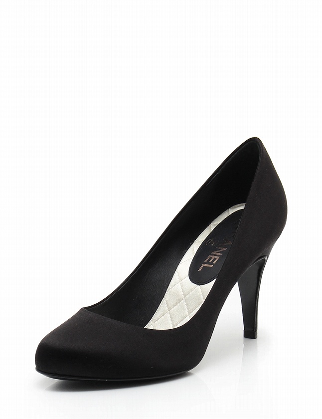 シャネル CHANEL パンプス ヒール ココマーク 黒 ブラック 25.5cm  