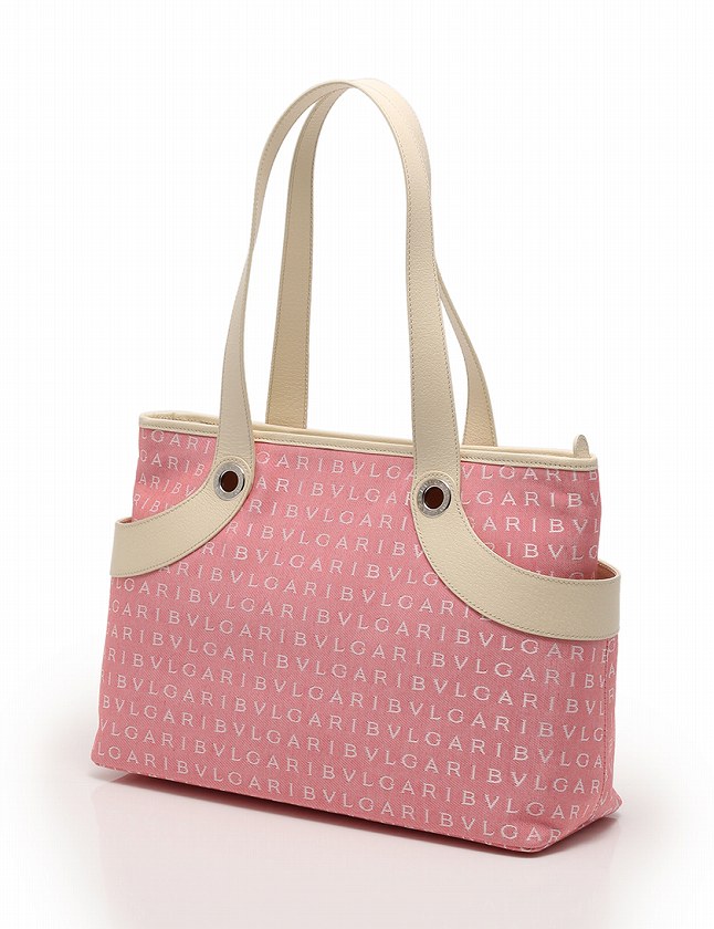 ブルガリ BVLGARI トートバッグ ショルダーバッグ ロゴグラム ピンク  